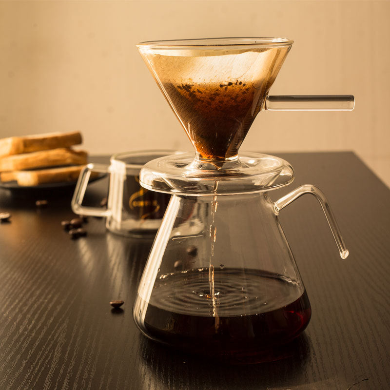 Heat-resistant Glass Coffee Pot with Filter Cup